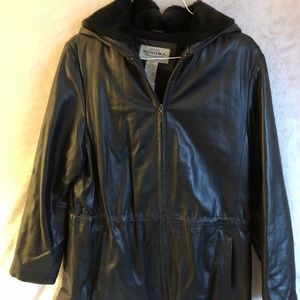 Leather coat
